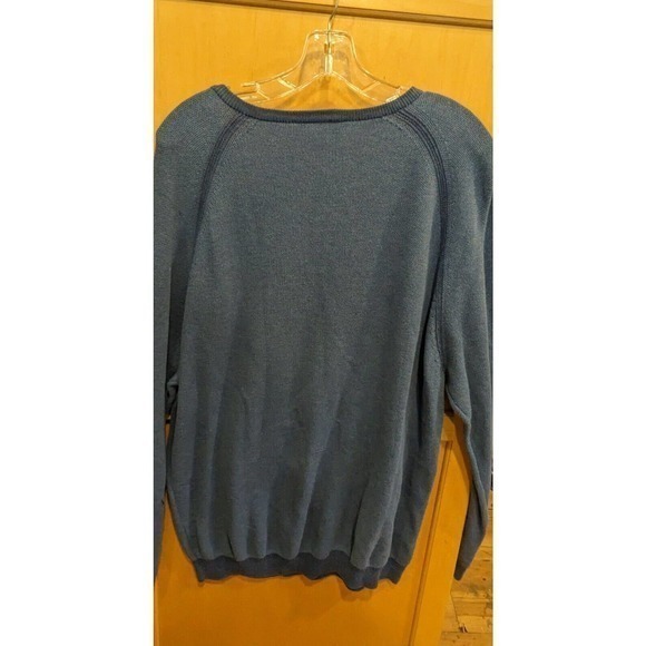 Tommy Bahama Men's bright blue‎ Reversible Crew V Neck Sweater XXL Pullover - Picture 2 of 3